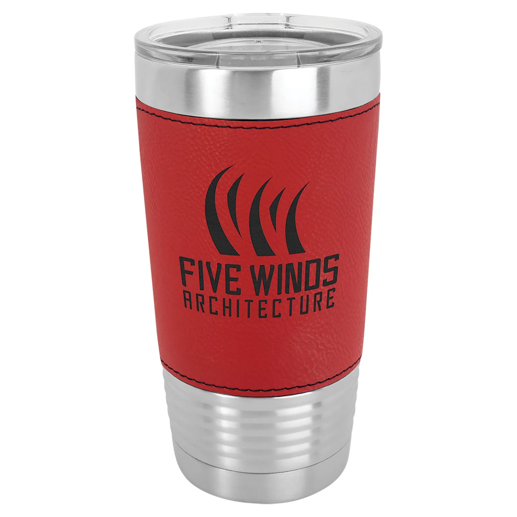 16 oz  Leatherette Stainless Steel Travel Mug- Tumbler
