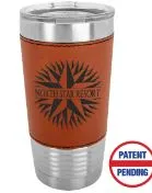 16 oz  Leatherette Stainless Steel Travel Mug- Tumbler
