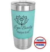 16 oz  Leatherette Stainless Steel Travel Mug- Tumbler