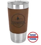 16 oz  Leatherette Stainless Steel Travel Mug- Tumbler