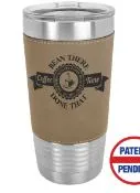 16 oz  Leatherette Stainless Steel Travel Mug- Tumbler