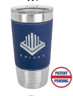 16 oz  Leatherette Stainless Steel Travel Mug- Tumbler