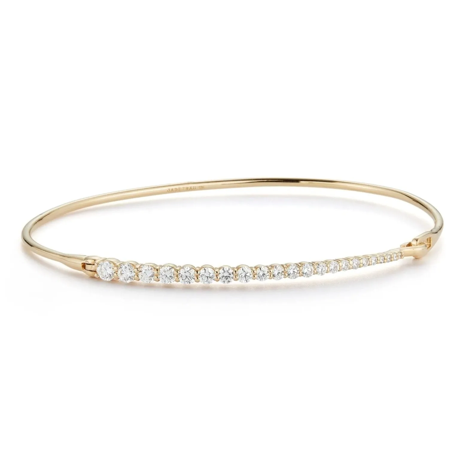 18K Gold "Lunado" Pave Diamond Bangle