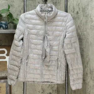32 Degrees Women's Packable Down Puffer Coat Silver Small