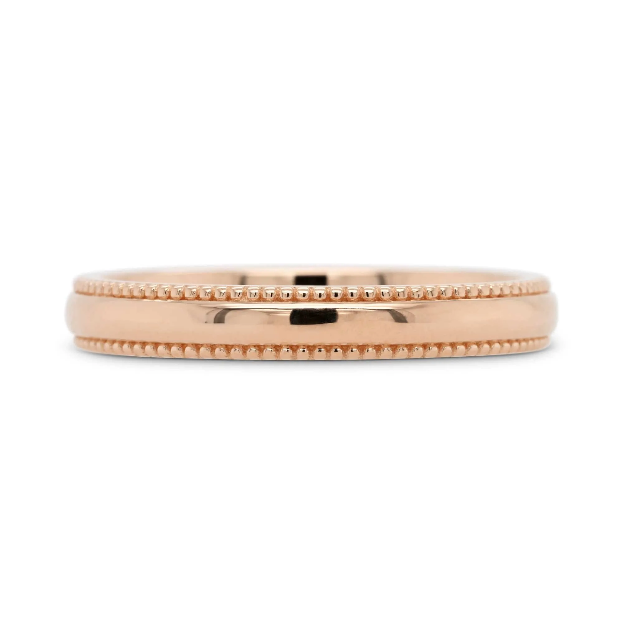 3mm Milgrain Wedding Band