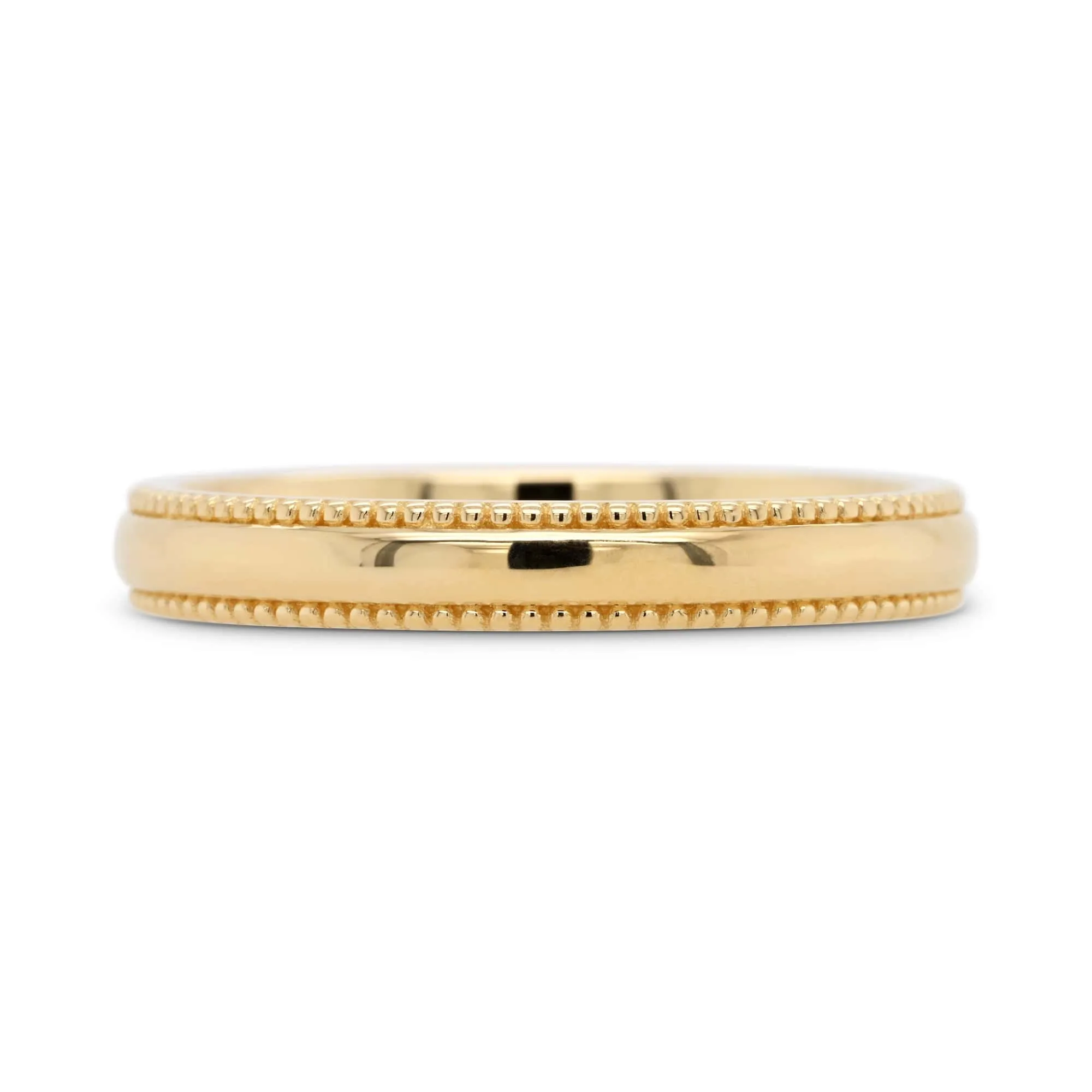 3mm Milgrain Wedding Band