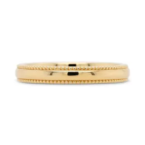 3mm Milgrain Wedding Band