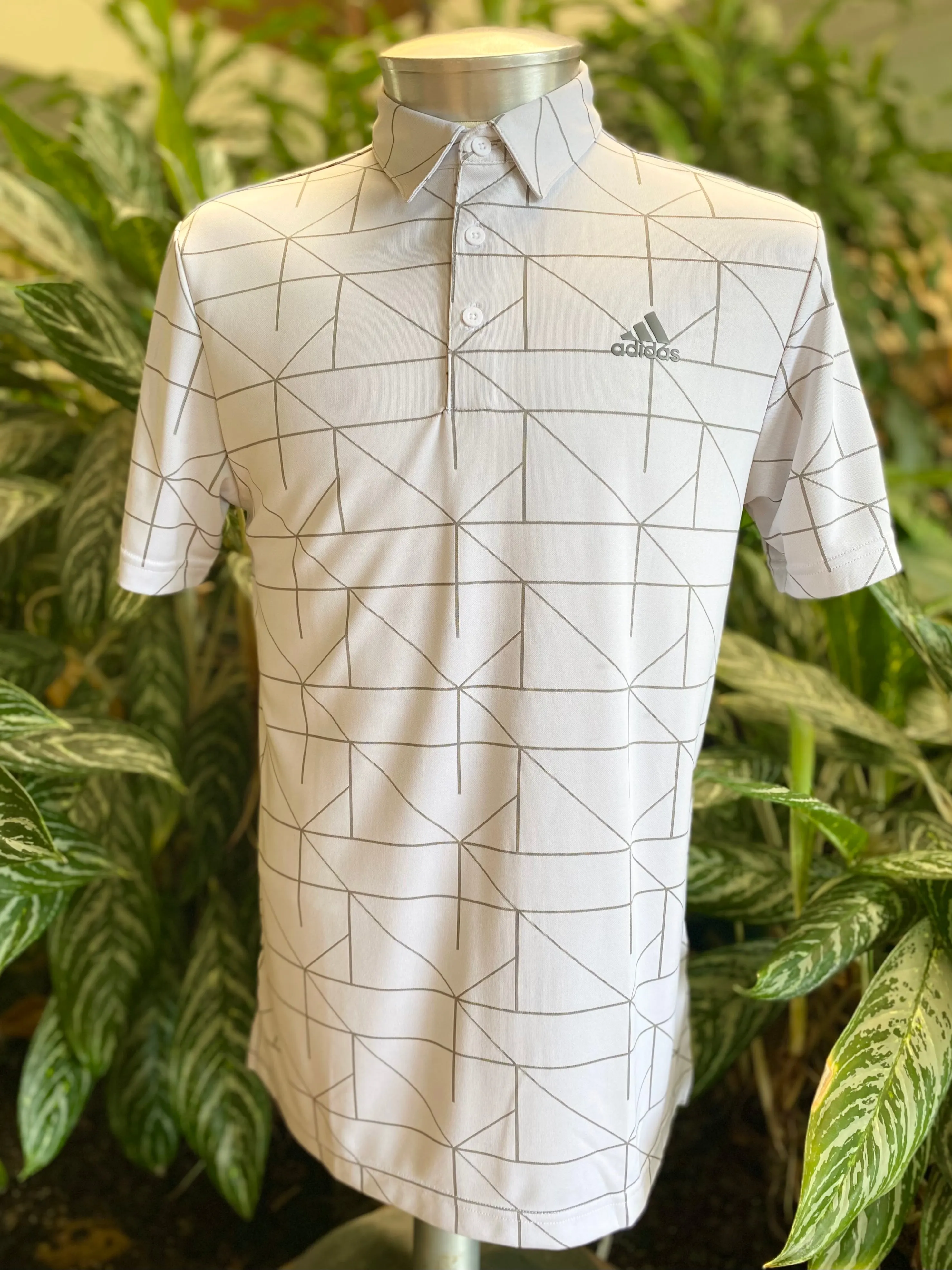 adidas Lines Jacquard Golf Polo
