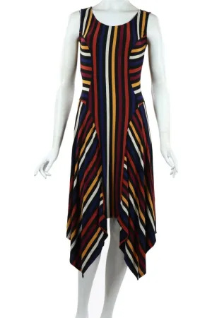 Amber Scooped Neckline Sleeveless Mid-Length Fit N Flare Jacquard Dress