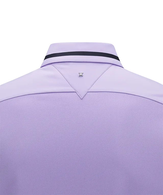 ANEW Golf: Men Back Triangular Point Short T-Shirt - Lavender