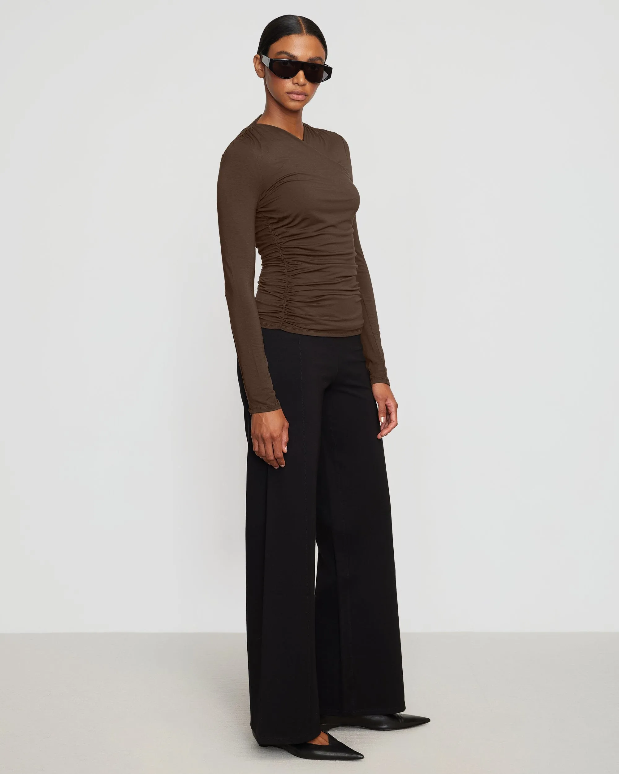 Anh Wide-Leg Ponte Stretch Pant