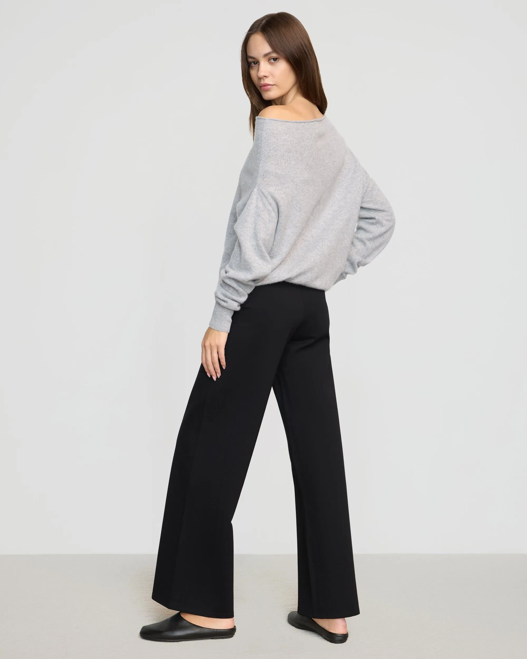 Anh Wide-Leg Ponte Stretch Pant