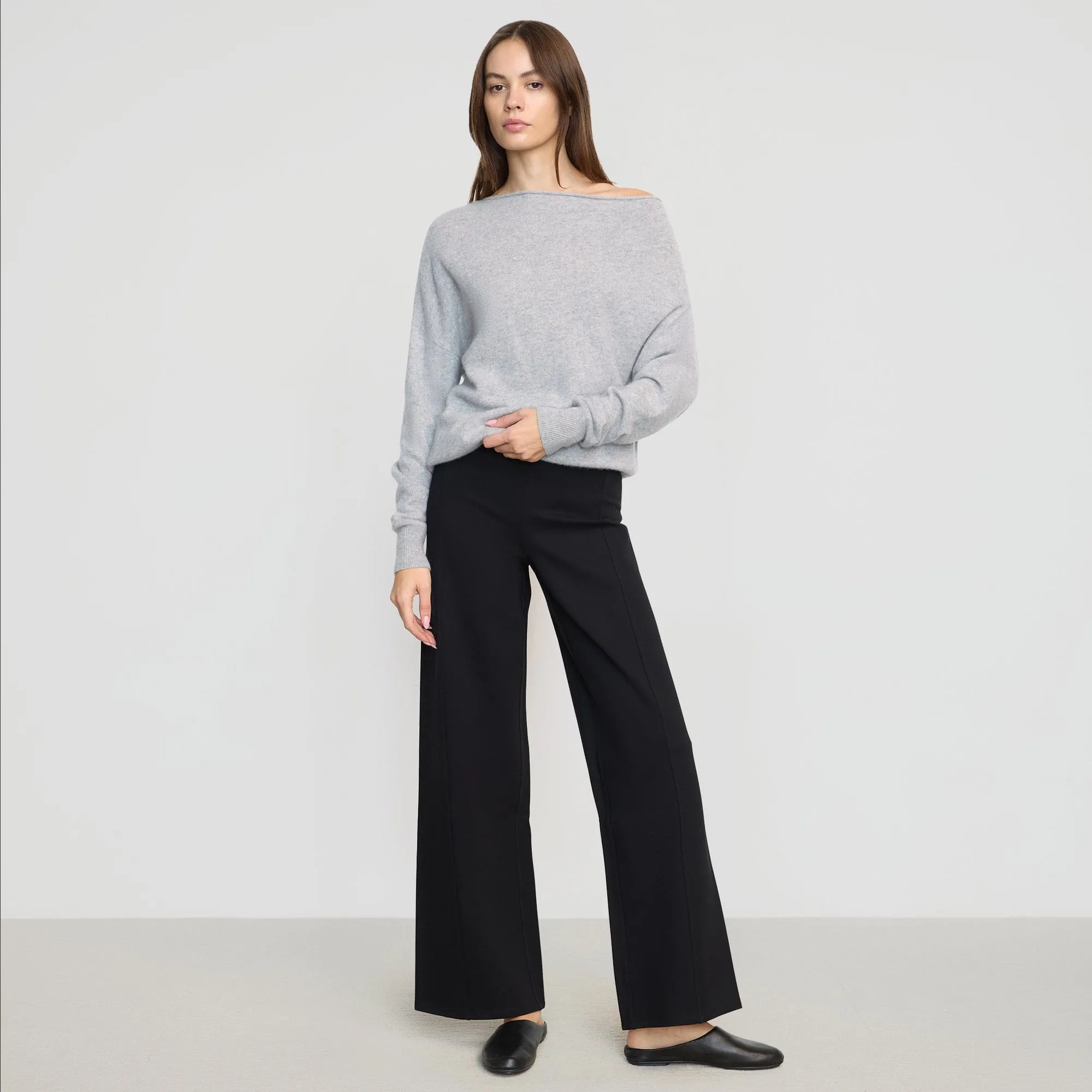 Anh Wide-Leg Ponte Stretch Pant
