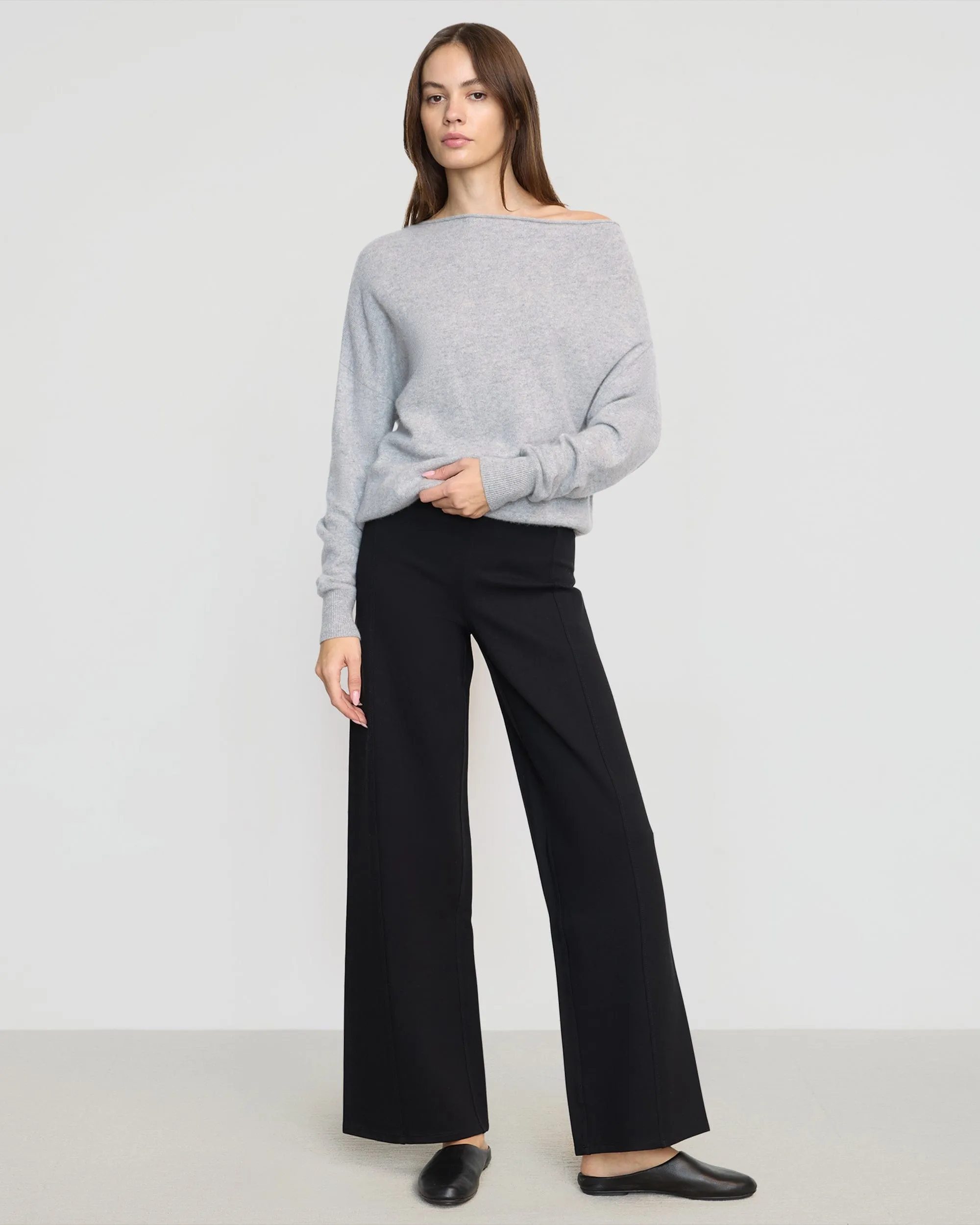Anh Wide-Leg Ponte Stretch Pant