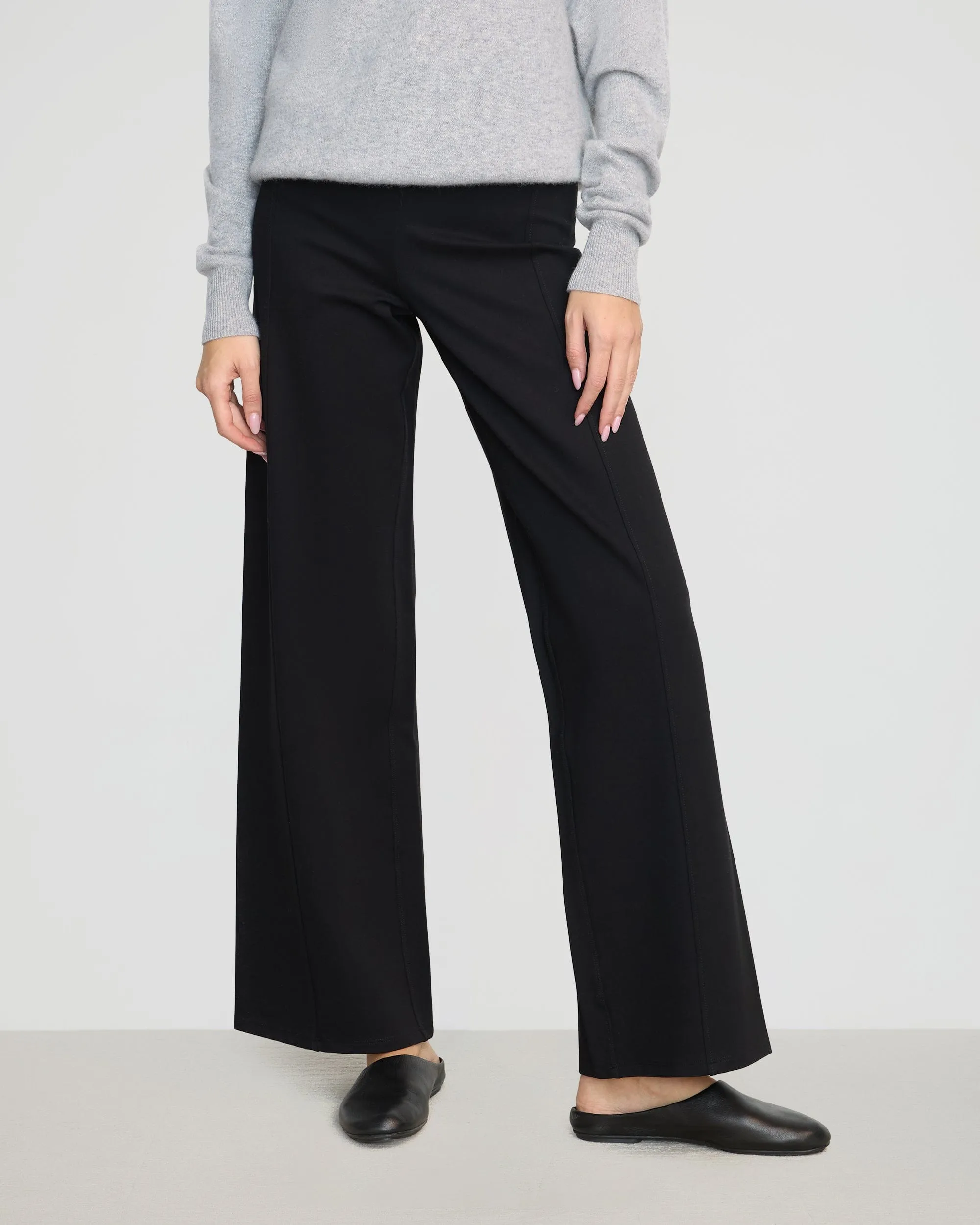 Anh Wide-Leg Ponte Stretch Pant