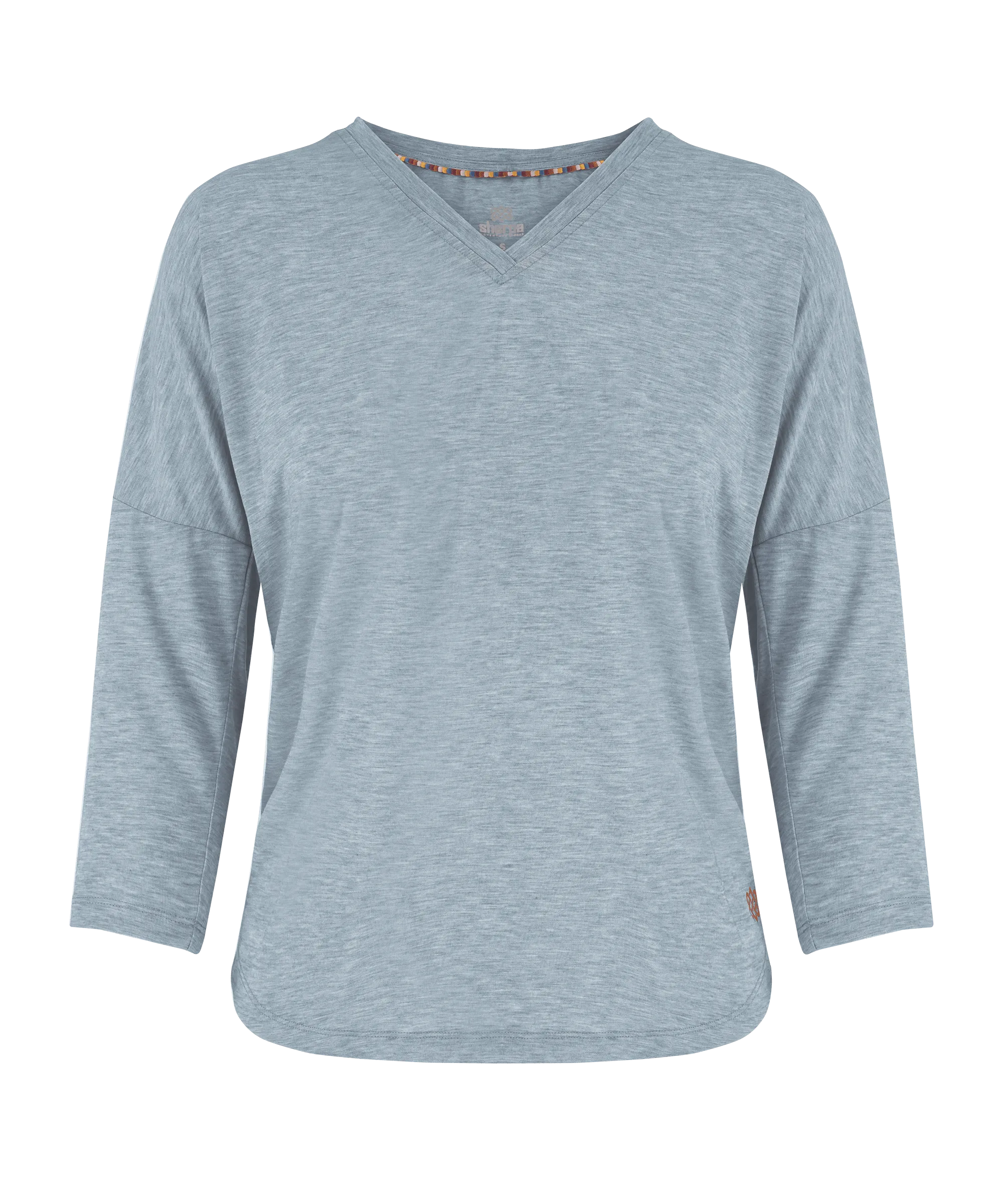 Asha V-Neck 3/4 Sleeve Top - Haze