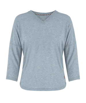 Asha V-Neck 3/4 Sleeve Top - Haze