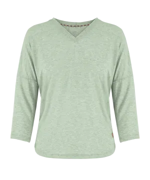 Asha V-Neck 3/4 Sleeve Top - Thyme