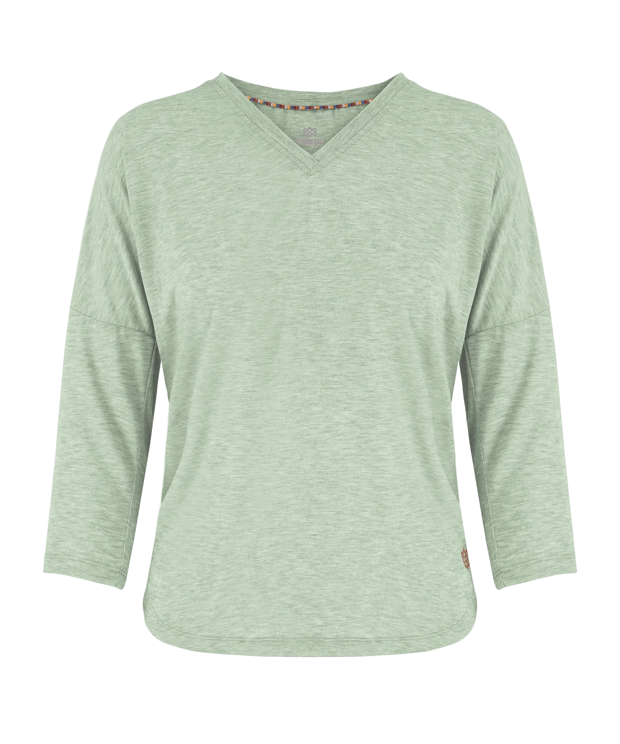 Asha V-Neck 3/4 Sleeve Top - Thyme