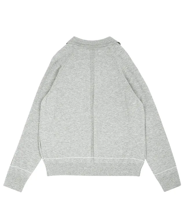 AVEN Men's Basic Polo Knit - Gray