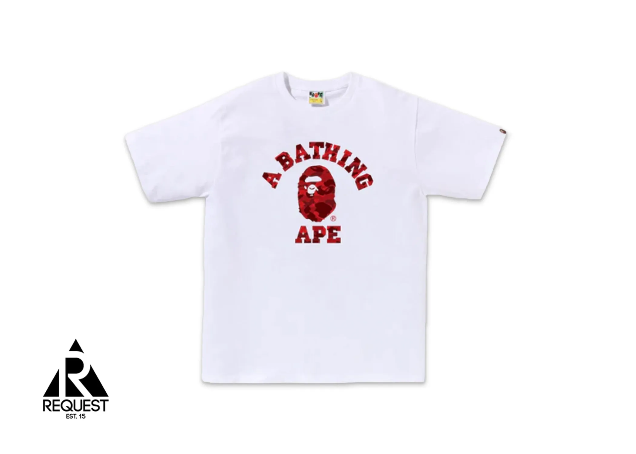 BAPE Color Camo College Tee (SS24) “White/Red”