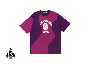 BAPE Cutting College Relaxed Fit Tee "Purple"