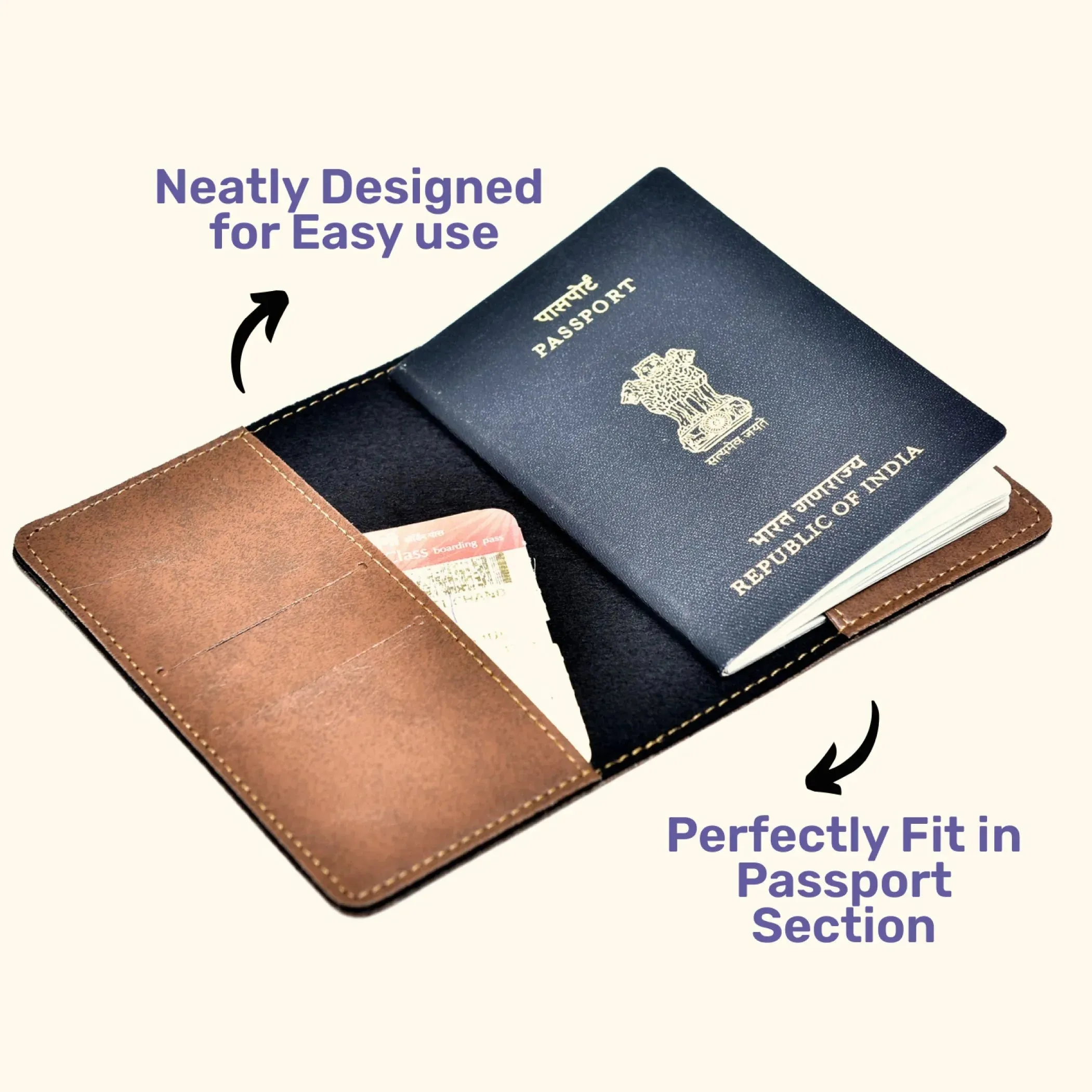Batman Print Personalised Nexon Passport Cover - Brown