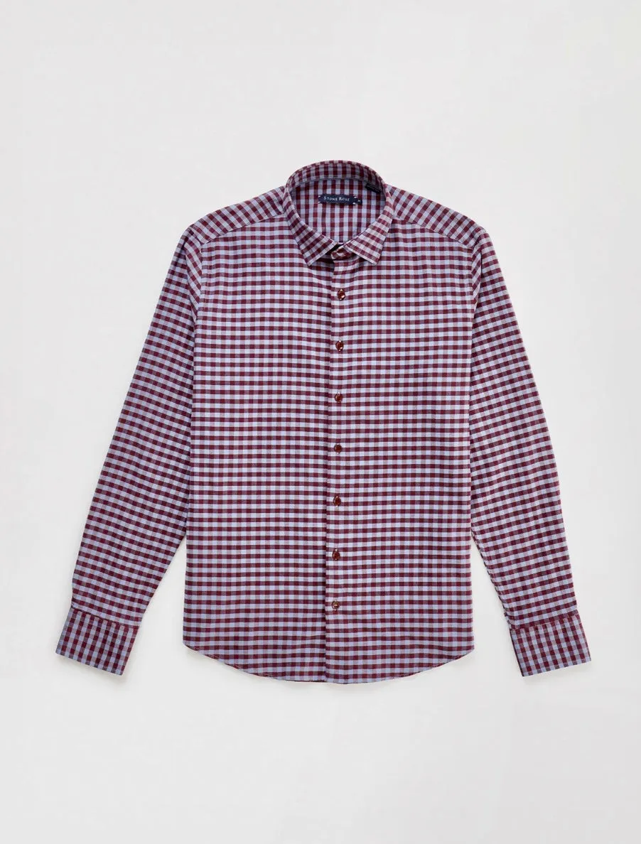 Berry Nice Woven Check Long Sleeve