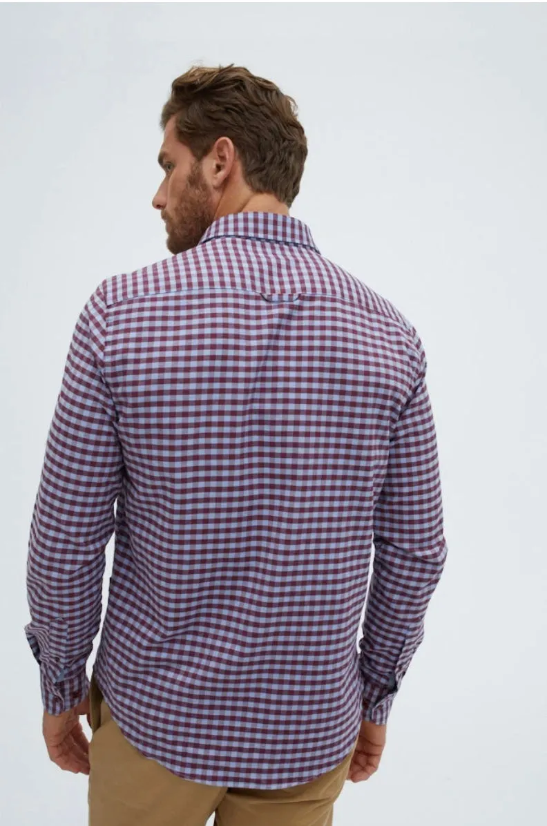 Berry Nice Woven Check Long Sleeve