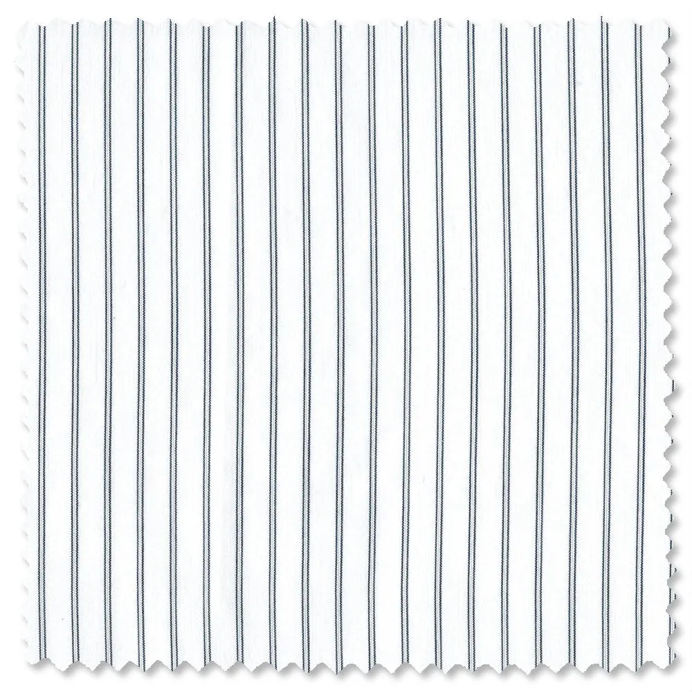 Black Stripe Italian Poplin