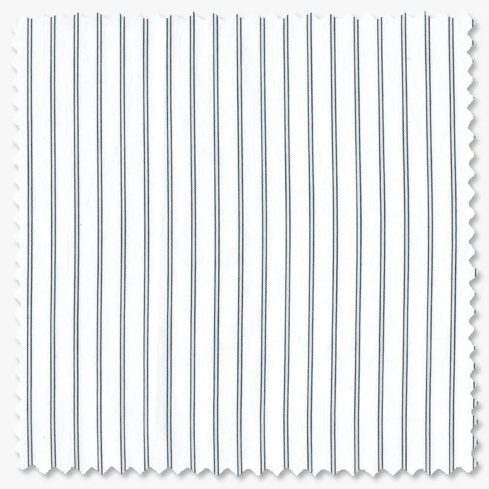 Black Stripe Italian Poplin