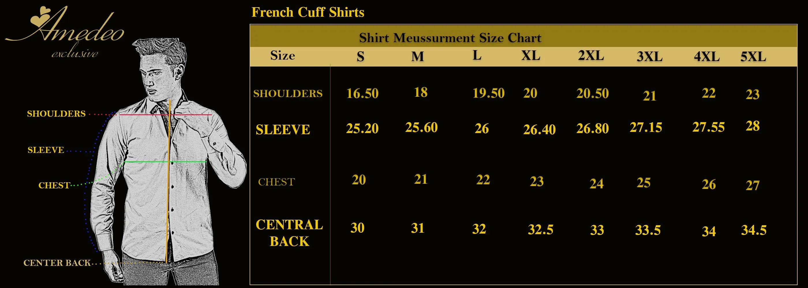 Blue Design Mens Slim Fit French Cuff Shirts With Cufflink Holes - Casual And Formal