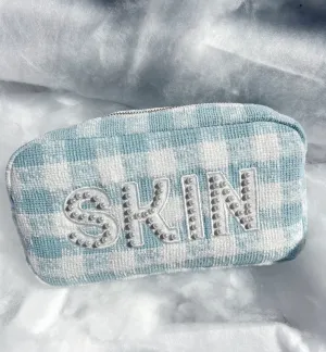 Blue Plaid Medium Bag "Skin"