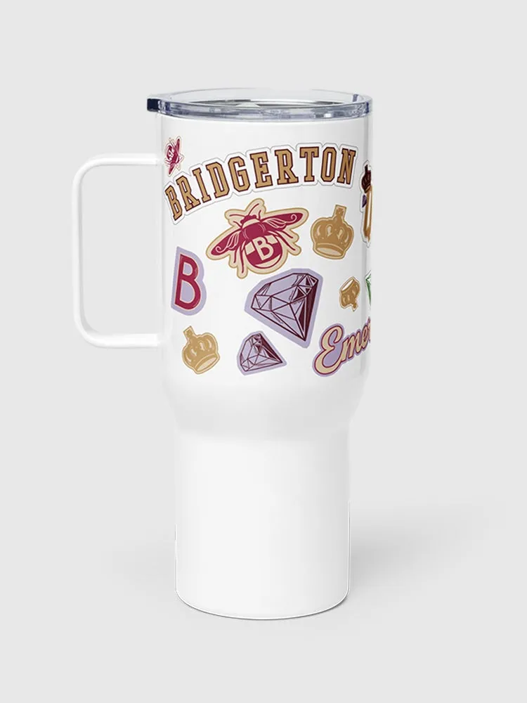 Bridgerton Sticker Icons 25 oz. Travel Mug