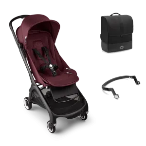 Bugaboo Butterfly Stroller with Travel Bag & Bumper Bar - Dark Cherry