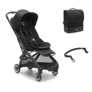 Bugaboo Butterfly Stroller with Travel Bag & Bumper Bar - Midnight Black