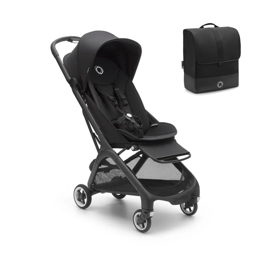 Bugaboo Butterfly Stroller with Travel Bag - Midnight Black