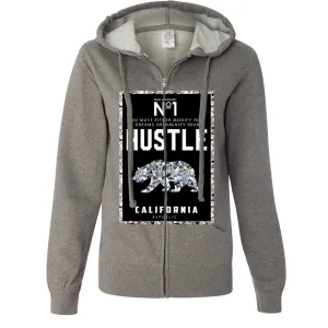 California Republic No. 1 Diamond Hustle Ladies Zip-Up Hoodie