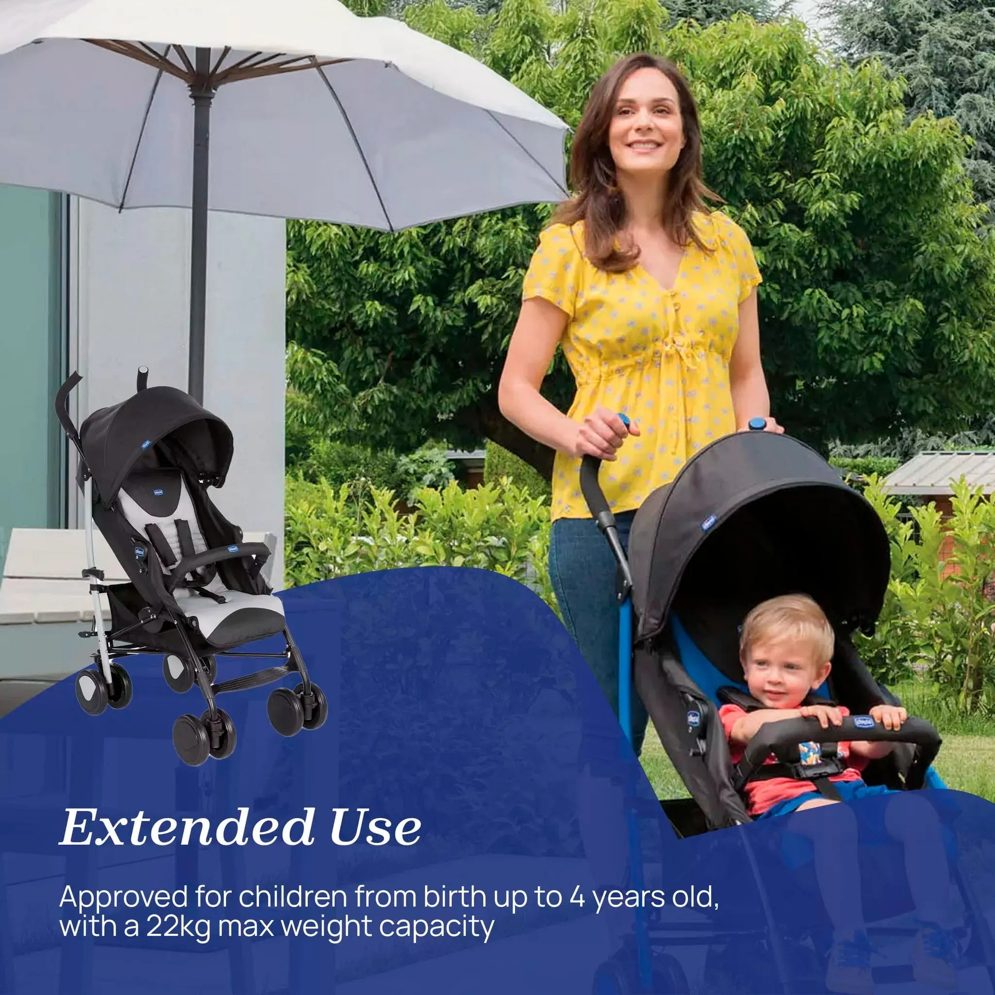 Chicco Echo Stroller - Stone