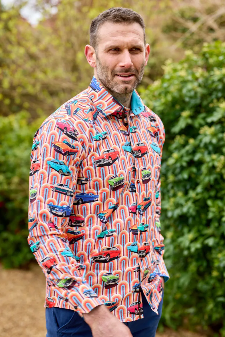 Claudio Lugli 50S Cars shirt - Orange