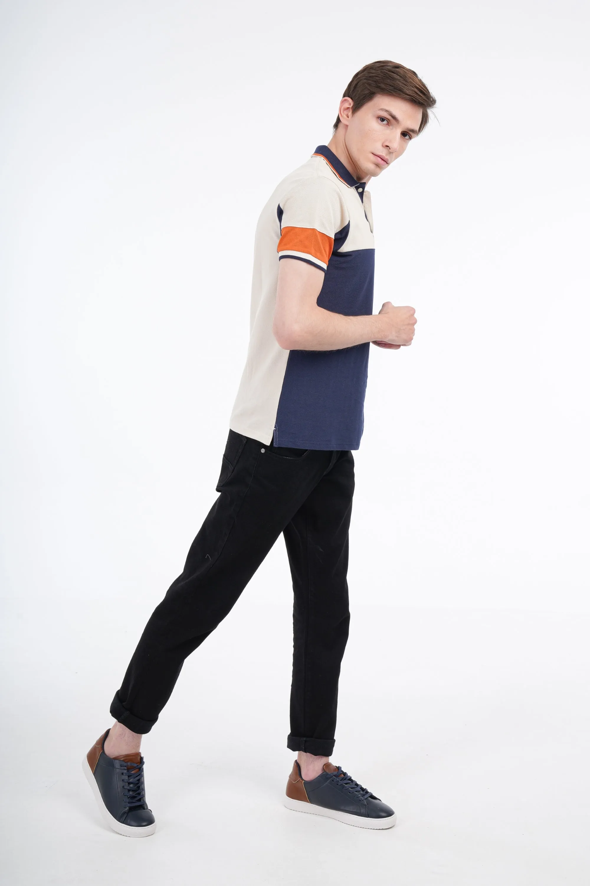 Color Block Polo