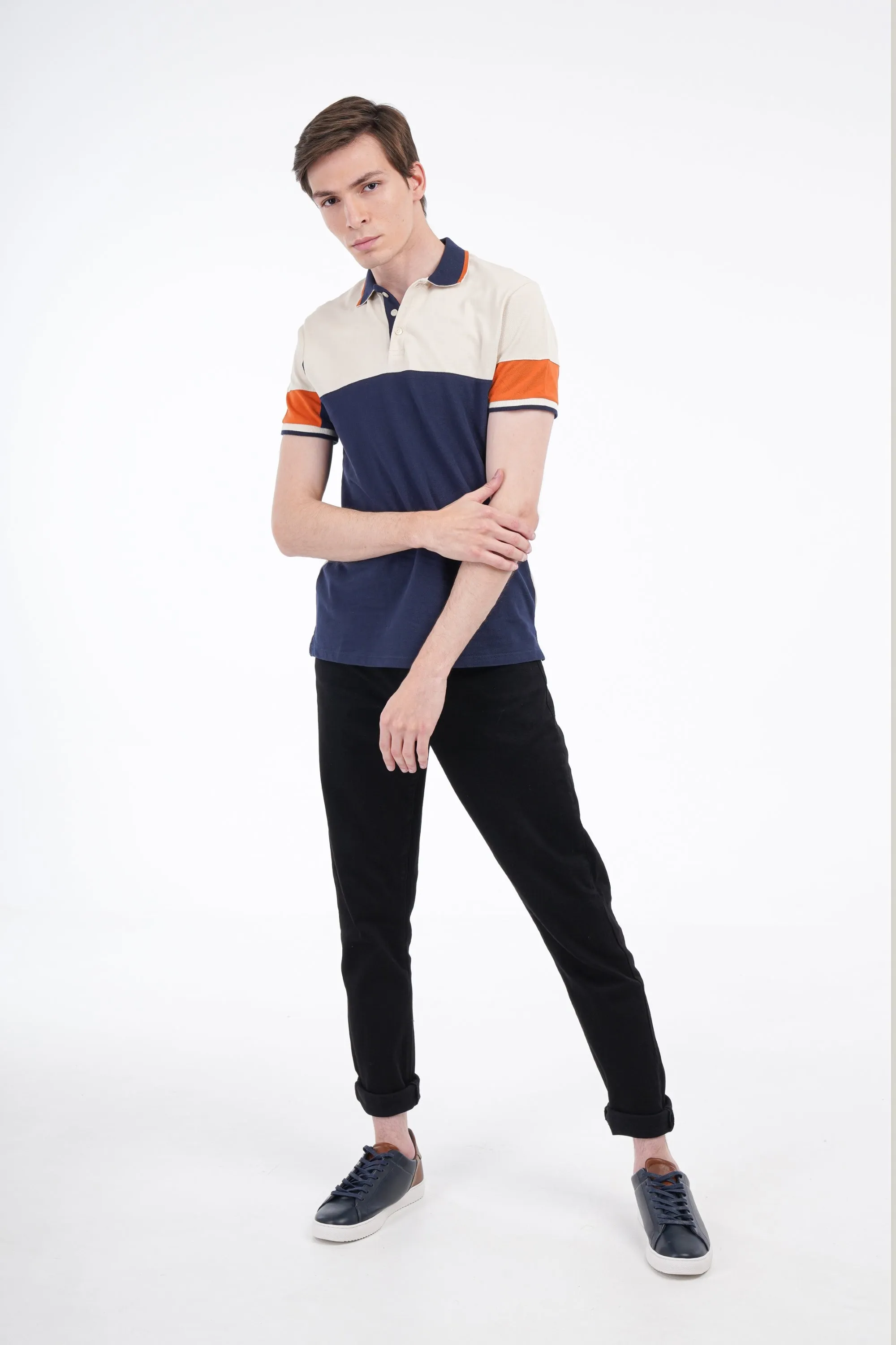 Color Block Polo