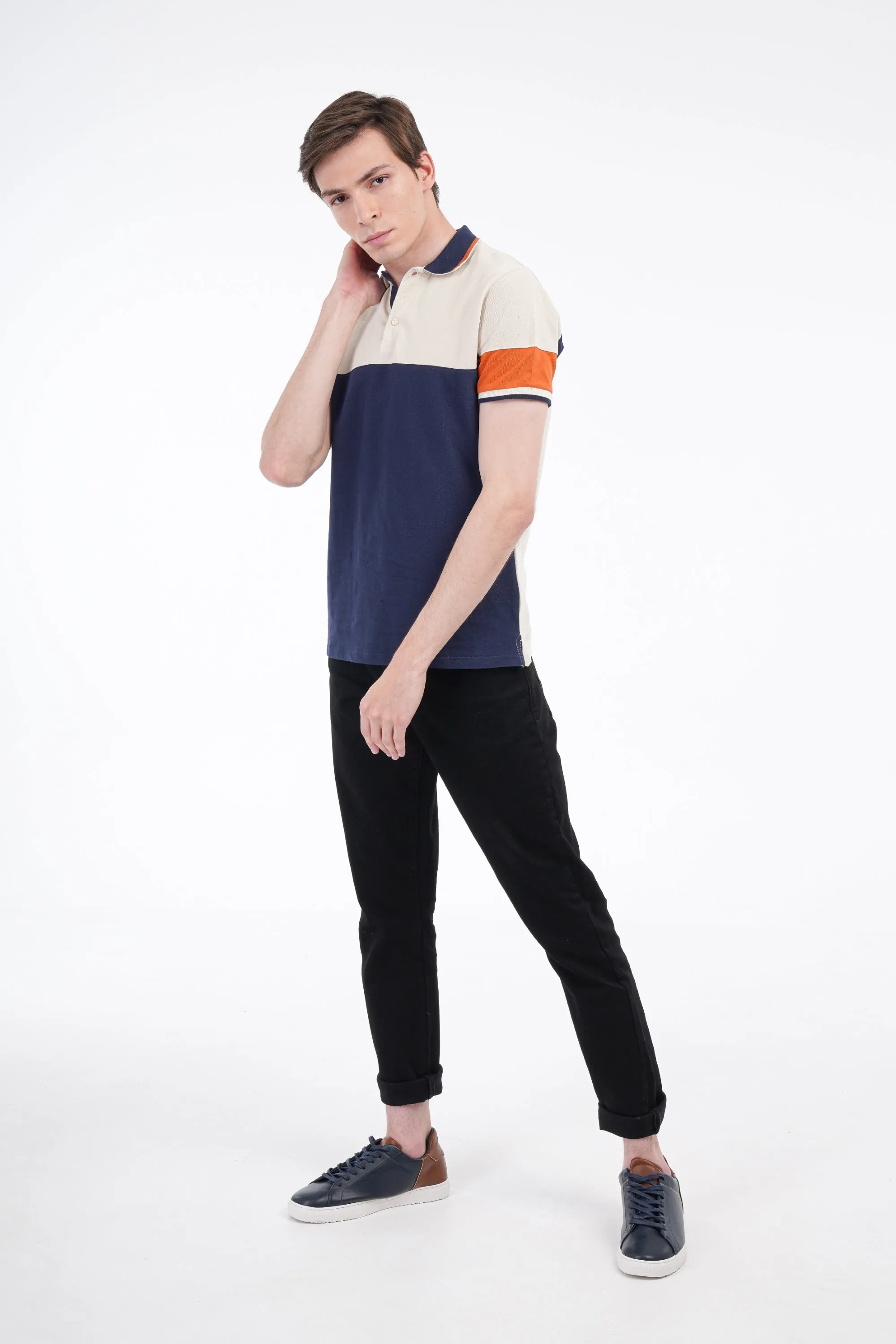 Color Block Polo
