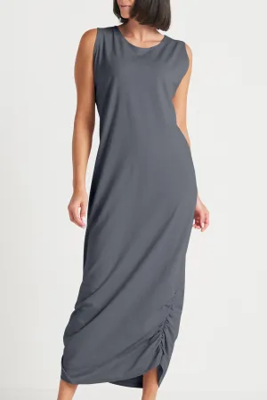 Cotton Lycra Ruched Tank Dress