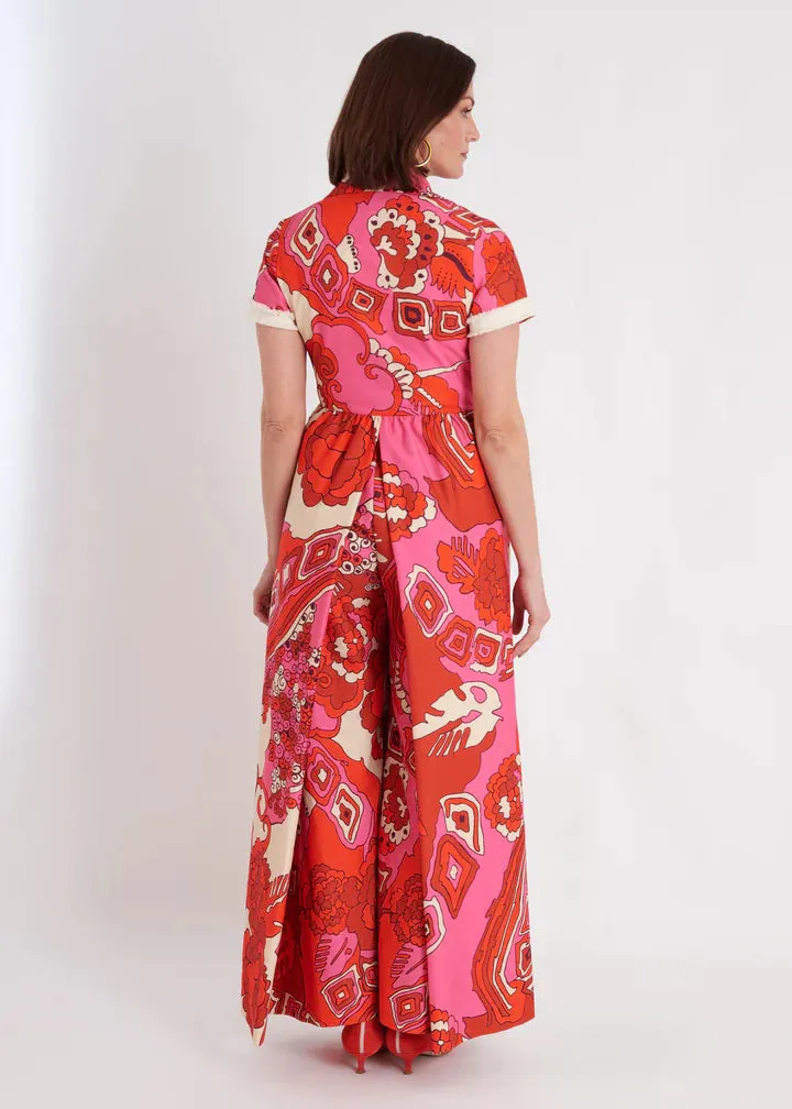 Coulotte Dress (Whirlwind Pink)