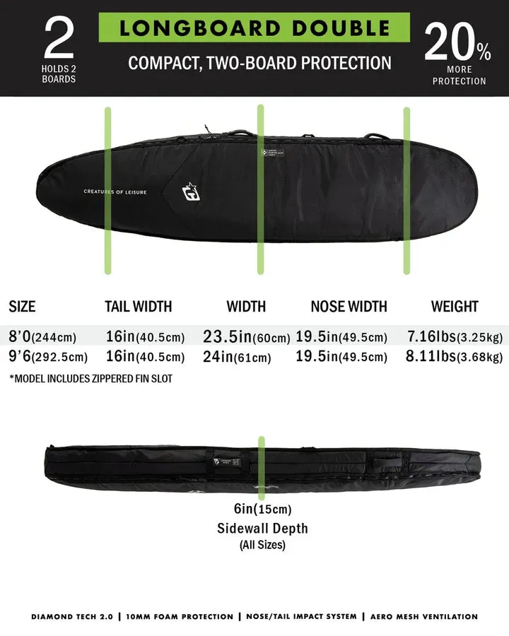 CREATURES LONGBOARD DOUBLE DT2.0 BLK/SILVER