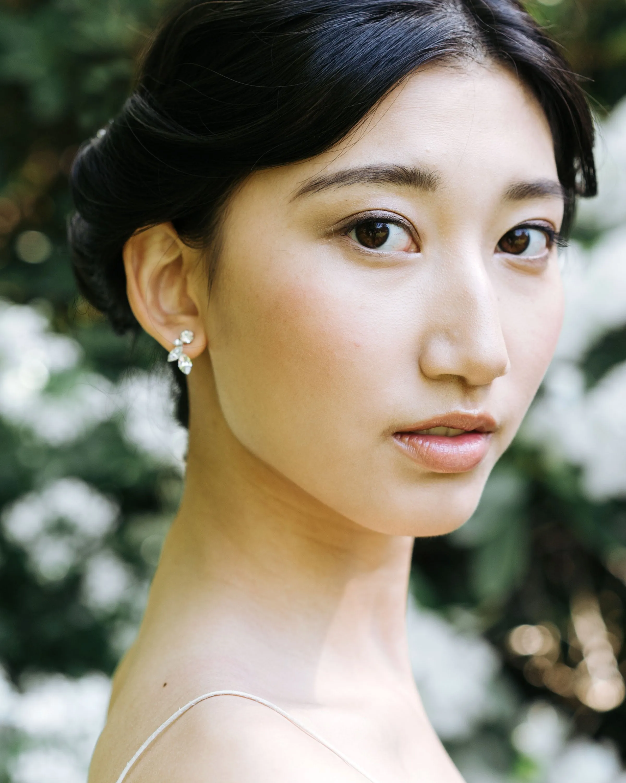 Crystal Leaf Earrings