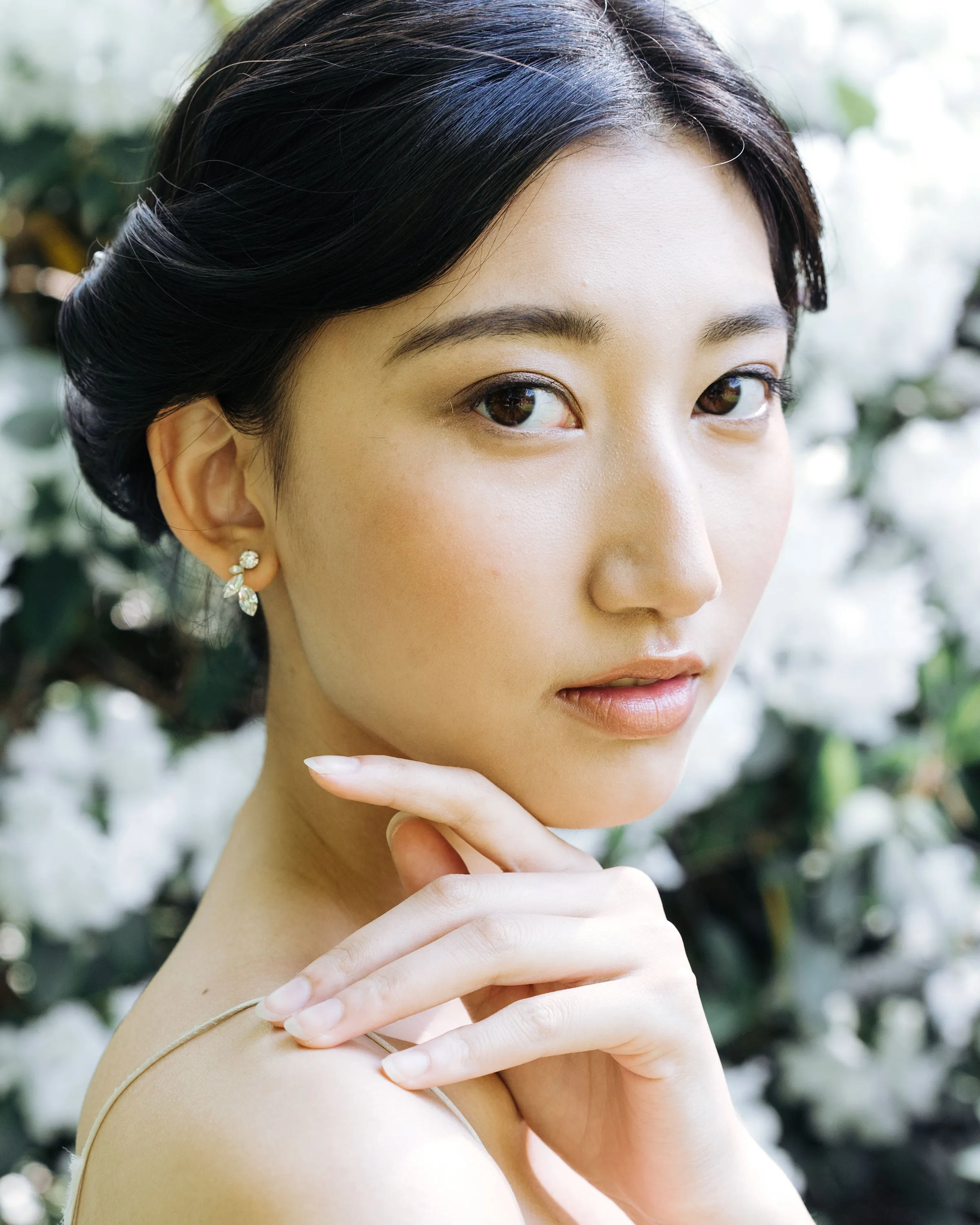 Crystal Leaf Earrings