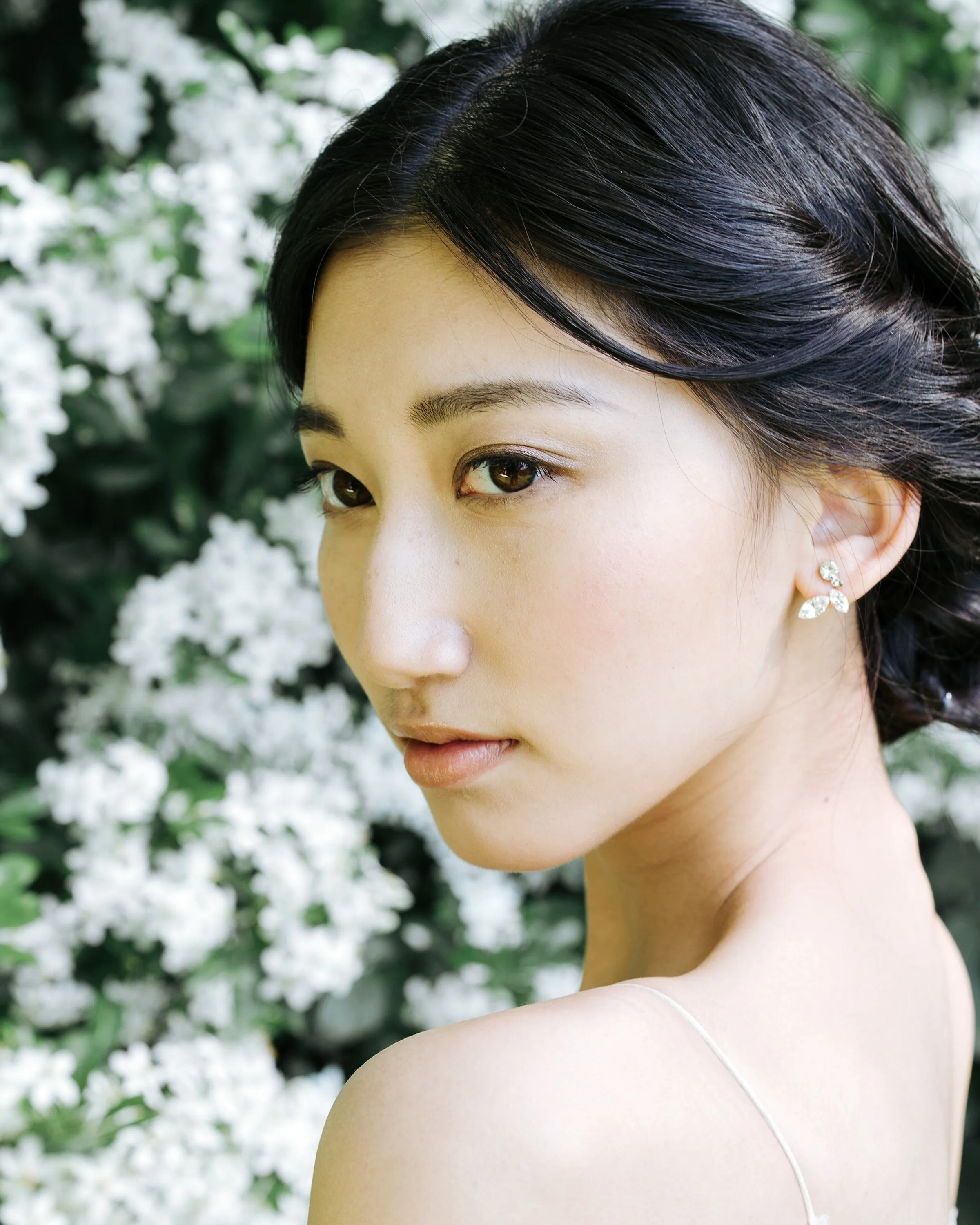 Crystal Leaf Earrings