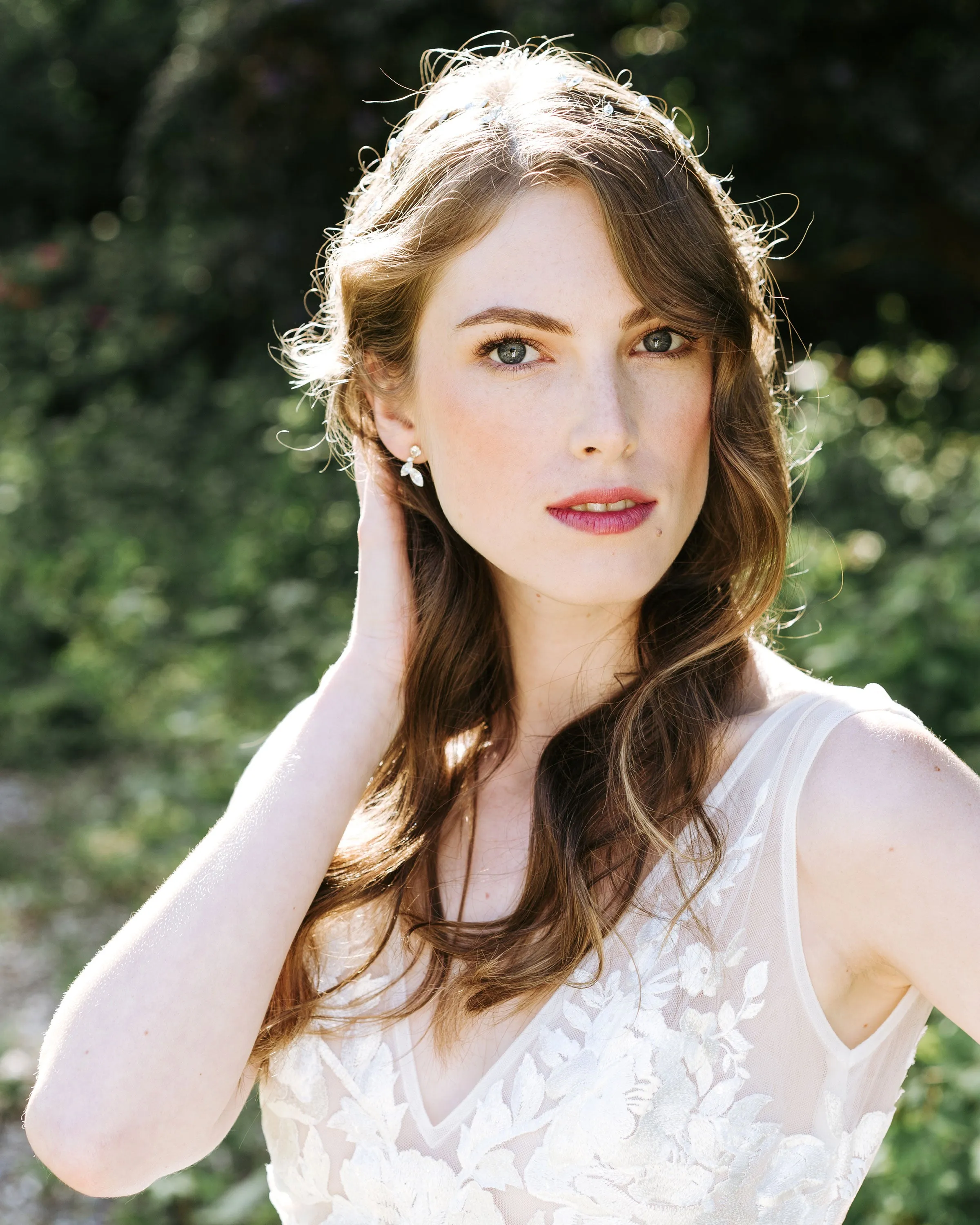 Crystal Leaf Earrings